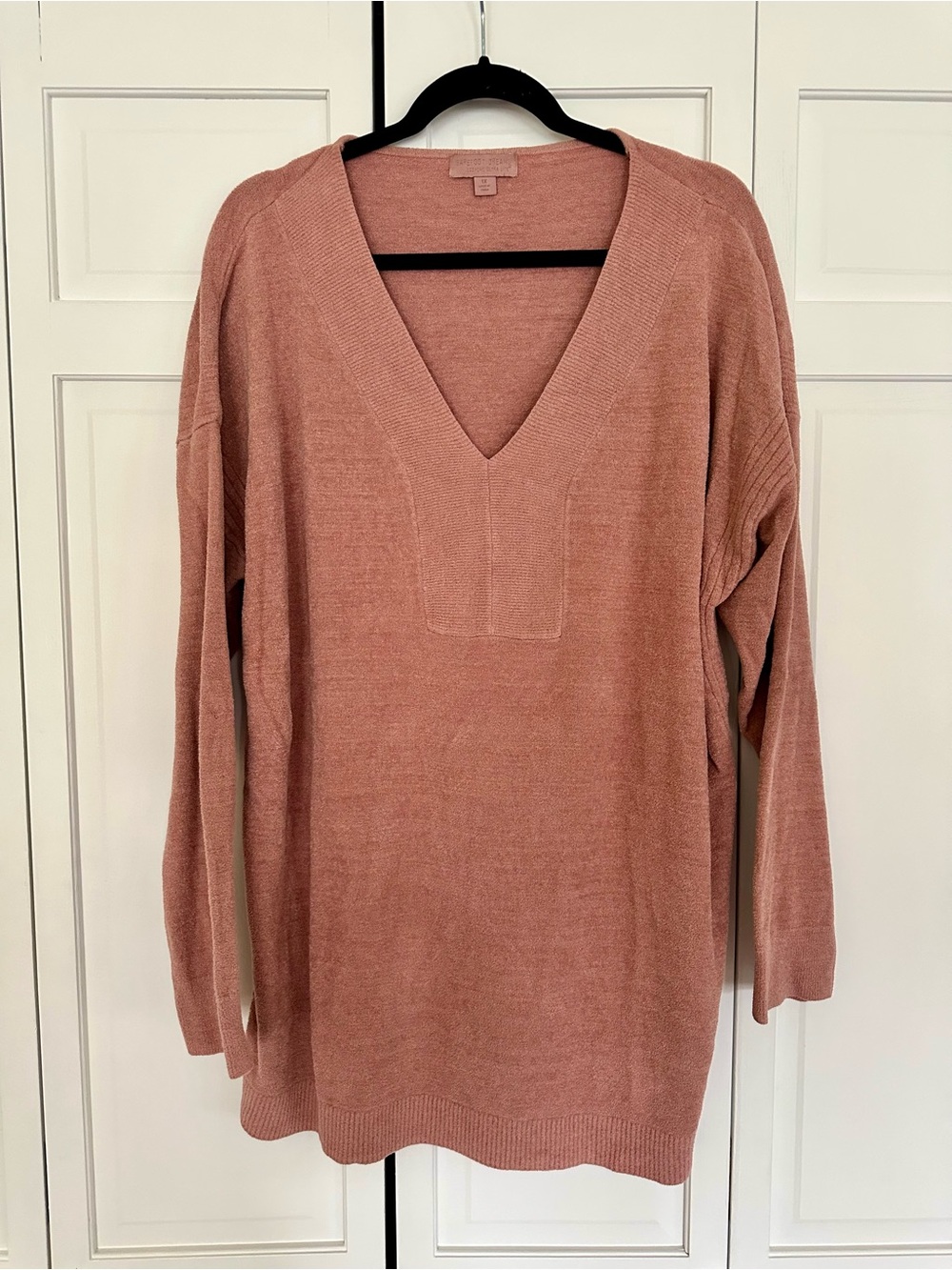 Barefoot Dreams CozyChic Ultra Lite V-Neck Tunic in Rose - 1X